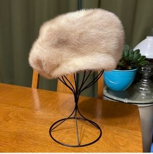 Vintage 50s 60s Blonde Mink Fur Hat  Neusteters